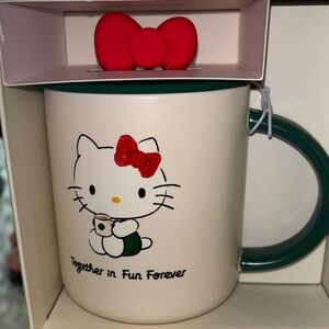 Sanrio Hello Kitty Starbucks Mug with Green Handle